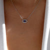 Turkey Blue Evil Eye Necklace Charm Blue Rhinestone Eye Choker Necklace for Women Boho Jewlery