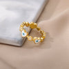 Turkey Lucky Evil Eye Rings for Women Stainless Steel Charm Colorful Couple Ring 2023 Trend Wedding Aesthetic Jewerly anillos