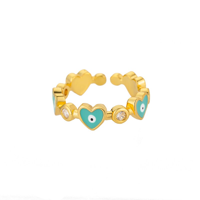 Turkey Lucky Evil Eye Rings for Women Stainless Steel Charm Colorful Couple Ring 2023 Trend Wedding Aesthetic Jewerly anillos
