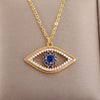 Turkish Evil Eye Pendant Necklace for Women Stainless Steel Gold Color Necklaces 2023 Trend Choker Lucky Aesthetic Jewelry femme