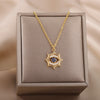 Turkish Evil Eye Pendant Necklace for Women Stainless Steel Gold Color Necklaces 2023 Trend Choker Lucky Aesthetic Jewelry femme