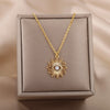 Turkish Evil Eye Pendant Necklace for Women Stainless Steel Gold Color Necklaces 2023 Trend Choker Lucky Aesthetic Jewelry femme