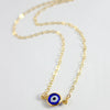 Turkish Lucky Evil Eye Pendant Necklace Women Simple Gold Color Dainty Thin Chain Choker Female Minimalist Jewelry Gifts