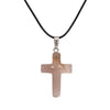Turquoise Aventurine Obsidian Stone 1.6 Cross Pendant Necklace Leather Chain Fashion Jewelry Healing Chakra Reiki Necklace