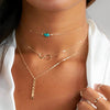 Turquoises Multi Layered Necklaces, 3 Layer Necklaces, Dainty Choker Chain, Infinity, Dainty Layering Choker Women Gold