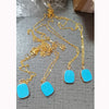 Turquoises Necklace Gold Layering Gem stone Necklace Gift for Mom Birthday Gift For Her Dainty Elegant Chain Unique Girlfriend
