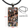 Tv Riverdale Cole Sprouse For Christmas Gift Glass Pendant Necklace Handmade Half Pendant Rectangle Necklace