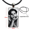 Tv Riverdale Cole Sprouse For Christmas Gift Glass Pendant Necklace Handmade Half Pendant Rectangle Necklace