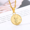 Twelve Horoscope Coin Necklace Women Gold Pendant Necklace Leo Clavicle Chain Sign Gift 12 Constellation Female Couple Jewelry