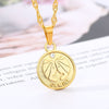 Twelve Horoscope Coin Necklace Women Gold Pendant Necklace Leo Clavicle Chain Sign Gift 12 Constellation Female Couple Jewelry