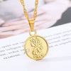 Twelve Horoscope Coin Necklace Women Gold Pendant Necklace Leo Clavicle Chain Sign Gift 12 Constellation Female Couple Jewelry