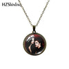Twilight Movie Pattern 25mm Glass Cabochon Antique Necklace Handmade Glass Jewelry