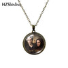 Twilight Movie Pattern 25mm Glass Cabochon Antique Necklace Handmade Glass Jewelry
