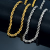 Twist Hip Hop Stainless Steel Long Chain Necklace Men Jewelry ,Brand Hippie Gold Color Male Necklace Chain Jewelry Gift