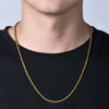 Twist Hip Hop Stainless Steel Long Chain Necklace Men Jewelry ,Brand Hippie Gold Color Male Necklace Chain Jewelry Gift