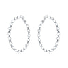 Twisted Rope 45MM Women's Hoop Earrings 925 Stamp Silver Color Wterling Wilver Wedding Elegant Jewelry 2022 Christmas