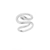 Twisted Snake Rings for Women Exaggerated Open Adjustable Stainless Steel Punk Ring Vintage Gothic Aesthetic Jewelry anillos