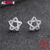 Two Color Choices 925 Sterling Silver Earrings Simple Cute Star Stud Earrings For Women Fashion Jewelry Wholesale