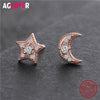 Two Color Choices 925 Sterling Silver Earrings Simple Cute Star Stud Earrings For Women Fashion Jewelry Wholesale