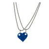 Two Piece Cute Brick Heart Pendant Necklace  Design Lego Heart  Necklace for Women Men Girl Boy Jewelry