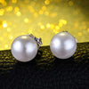 U-Lex Women 925 Sterling Silver Receptacle Stud Earrings Fake pearls fashion earring Trendy Cute earrings Women ED205