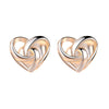 U-Lex Women Earrings Hollow Out Heart Pattern 100% Real 925 Sterling Silver Stud Earring Trendy Brand Design Women Gift YES152