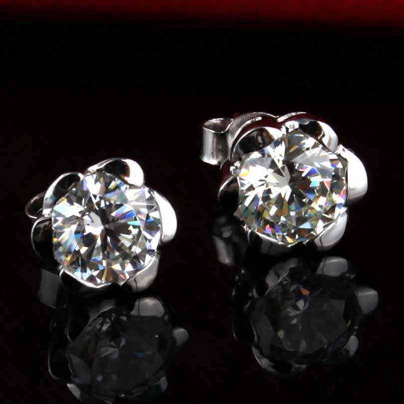 U-Lex Women Earrings Super Flash 100% Real 925 Sterling Silver High Quality Jewelry Girls Flower earrings Brand Women Gift E31