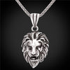 Black Lion Charms Necklace Rock Punk Style Men/Women Retro Jewelry Gold Color Stainless Steel Chain Necklace & Pendant P807