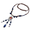 Boho Multicolor Beads Necklace Pendant Silver Color 121MM Long Necklaces For Women Fashion Jewelry Wholesale N478