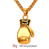 Boxing Glove Necklaces & Pendants Gold Color Stainless Steel Fitness Sport Men Jewelry Sale P905