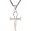 Brand Ankh Necklace & Pendant The Key of the Nile Gold Color Stainless Steel Chain For Men Hot Jewelry Egyptian Cross P1012