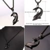 U7 Dolphin Necklace Silver Color Stainless Steel Pendant &amp; Chain For Women Gift Lovely Cute Animal Charm Jewelry 2022 P1037