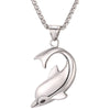 U7 Dolphin Necklace Silver Color Stainless Steel Pendant &amp; Chain For Women Gift Lovely Cute Animal Charm Jewelry 2022 P1037
