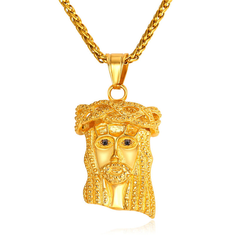 Jesus Piece Christian Necklace Silver/Gold Color Stainless Steel Pendant & Chain Men/Women Egypt Egyptian Jewelry 2020 P1060