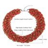 U7 Maxi Necklace Women Red/Black Nigeria Bead Choker Bohemia Necklace Statement Necklace Jewelry For Women N374