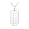 Razor Blade Necklace Men Jewelry Trendy Silver/Gold/Black Color Pendant & Chain Fathers Day Gifts For Dad P559