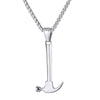 To Hammer Shape Pendant Necklaces Vintage Punk Gold Silver Stainless Steel Necklace For Men Jewelry Party Rock Gifts P1177