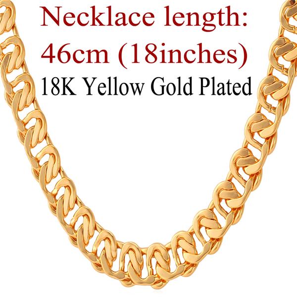 Unique Necklace Trendy Gold/Silver Color Chain Necklaces Men Jewelry Wholesale N377