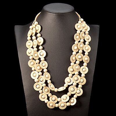 UDDEIN Bohemia Ethnic Necklace & Pendant Multi Layer Beads Wood Jewelry Vintage Statement Long Necklace Women Handmade Collar