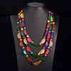 UDDEIN Bohemia Statement Necklace Women Multi Layer Bib Beads Wood Pendant Long Necklace Vintage Boho Jewelry Handmade Collar