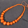 UDDEIN Bohemian Orange Big Round Long Wood Necklace & Pendent Handmade Chain Link Necklace For Women Bib Beads Party Jewelry