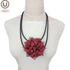 UKEBAY Choker Necklaces Flower Accessories For Women Bohemia Ethnic Necklace Handmade Rubber Jewelry  Sweater Chain