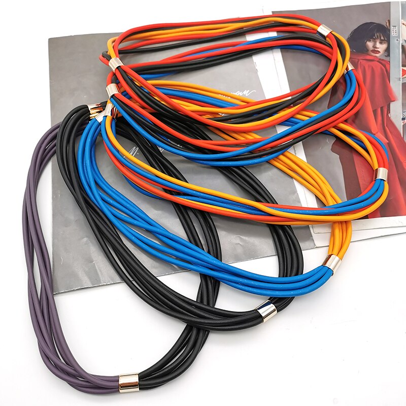 UKEBAY Color Matching Choker Necklaces Female Short Chain Handmade Goth Jewelry Clothes Accessories Necklace Chokers