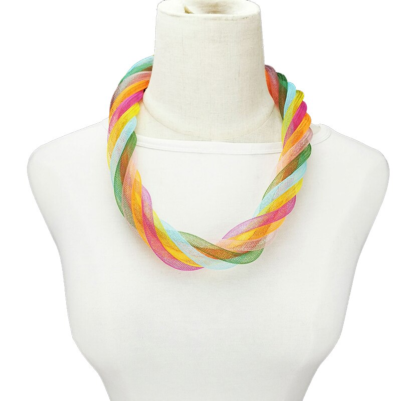 UKEBAY Gothic Design Mesh Choker Necklace For Women Handmade Necklaces Hollow Jewelry 3 Colors Match Clothes Chokers