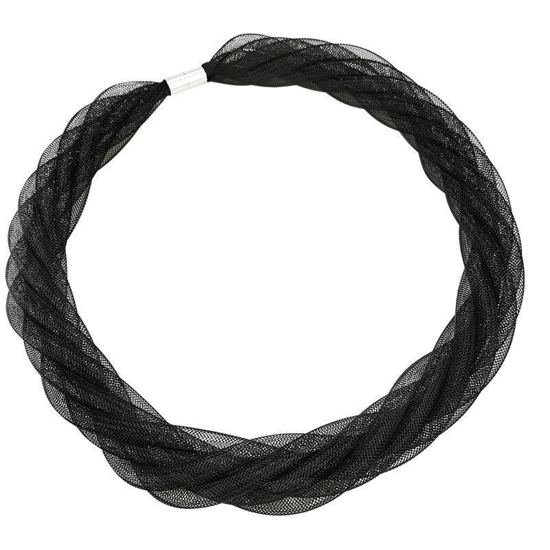 UKEBAY Gothic Design Mesh Choker Necklace For Women Handmade Necklaces Hollow Jewelry 3 Colors Match Clothes Chokers