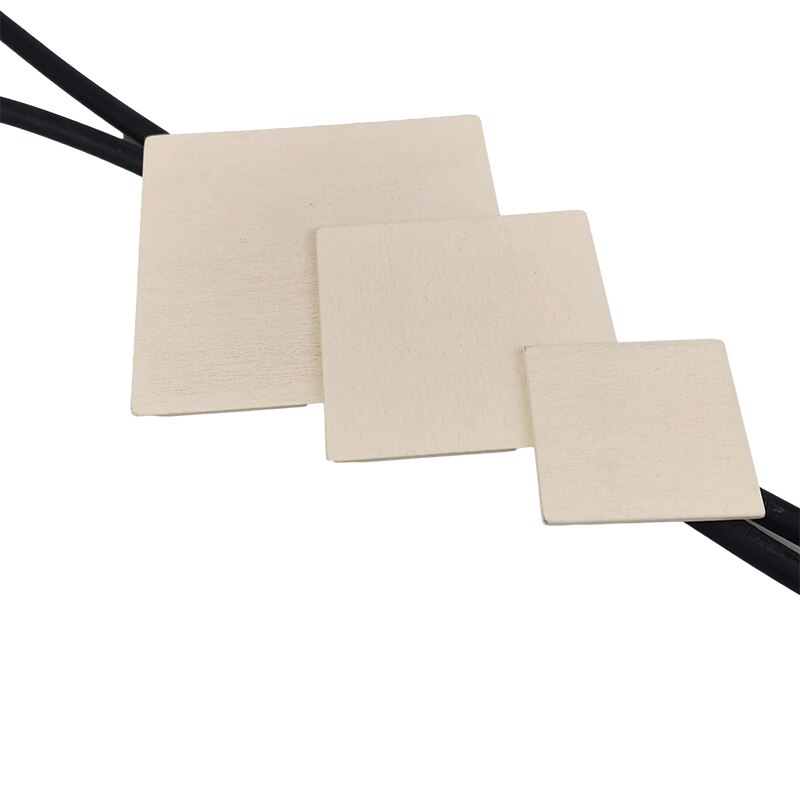 UKEBAY Long Necklaces Square Wood Pendant Necklace Rubber Jewelry Vintage Handmade Jewellery Big Sweater Chain For Party