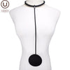 UKEBAY Round Pendant Necklaces Simple Statement Necklaces Women Sweater Chains Party Accessories Choker Necklace Birthday Gifts