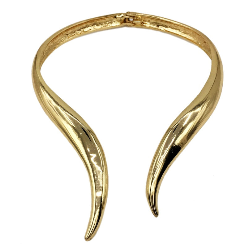 Snake Design Fashion Alloy Bib Collar Choker Necklace For Women Statement Torques Maxi jewelry Golden & Silver Colors