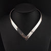 North Africa Popular Torques Collar Chokers Fashion 3 Layer Bright Metal Weld Bib Women Charm Jewelry Statement Necklaces