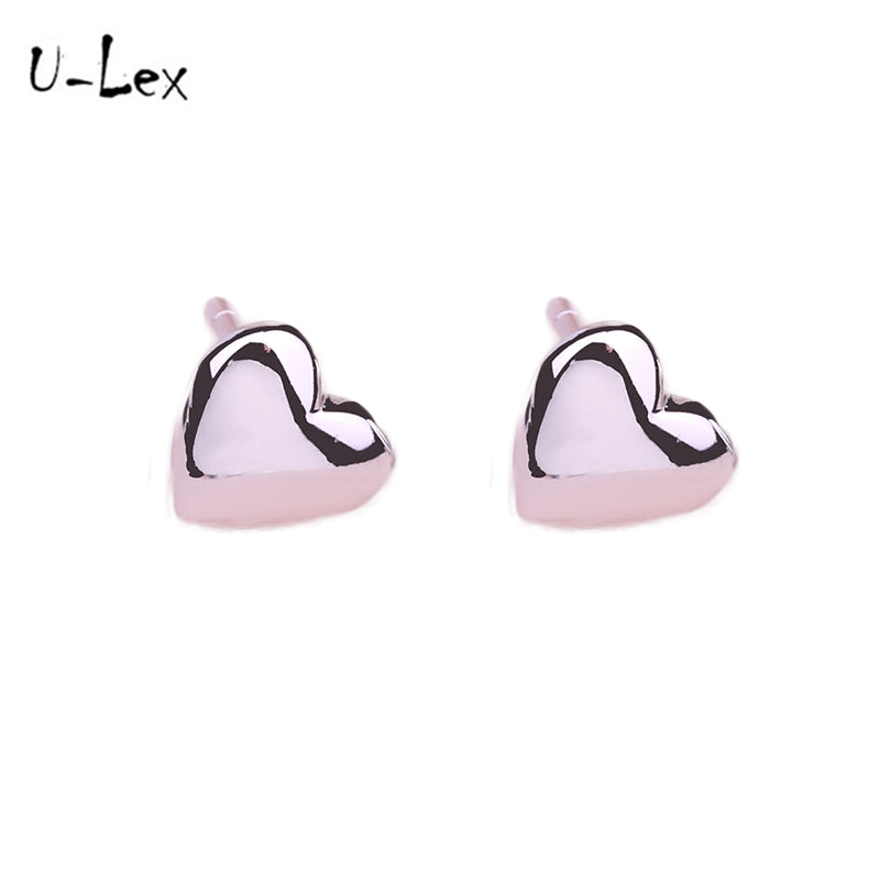 100% 925 Sterling Silver Hearts Stud Earrings for Women Silver Cute Romantic High Quality Earrings Fine Jewelry FSE002